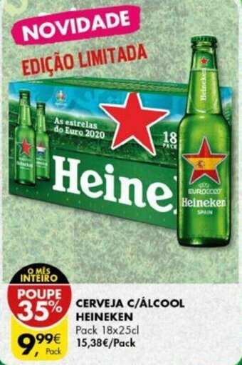 Pingo Doce Cerveja C/ Álcool Heineken Pack 18x25cl promoção