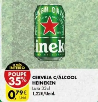 Pingo Doce Cerveja C/ Álcool Heineken Pack 33cl promoção