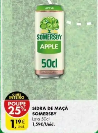 Pingo Doce Sidra de Maçã Somersby Lata 50cl promoção