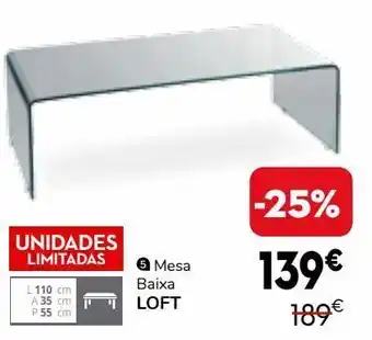 Conforama Mesa baixa promoção