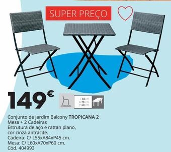 Conforama Conjunto de mesa e cadeiras promoção
