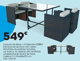 Conforama Conjunto de mesa e cadeiras promoção