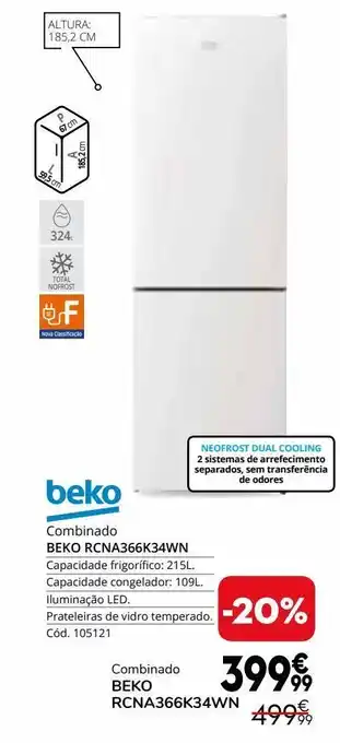 Conforama Frigorífico combinada beko promoção