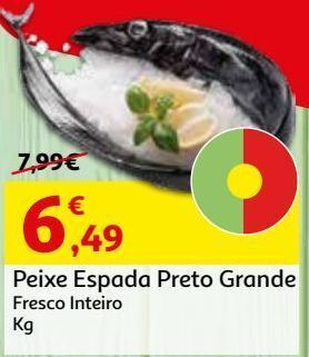 Auchan Peixe espada preto grande promoção