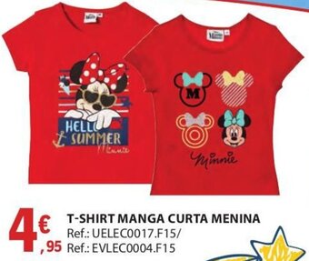 E.Leclerc T-Shirt Manga Curta Menina promoção