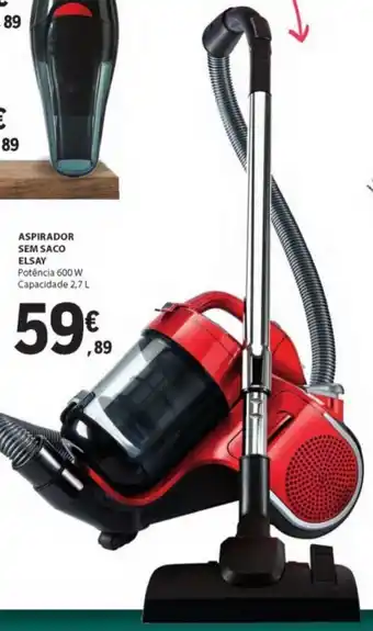 E.Leclerc Asparador sem Saco Elsay 600W promoção