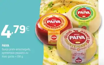 Coviran Paiva Queijo Prato Amanteigado, Apimentado Pequeno ou Meio Gordo 550g promoção