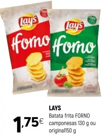 Coviran Lays Batata Frita Forno Camponesas 130g ou Original 150g promoção