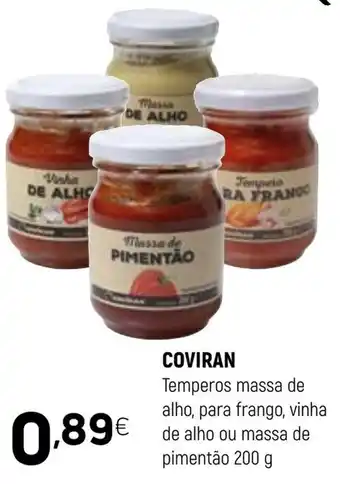 Coviran Coviran Temperos Massa de Alho, para Frango, Vinha de Alho ou Massa de Pimentão 200g promoção