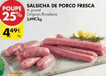 Pingo Doce Salsicha de Porco Fresca promoção