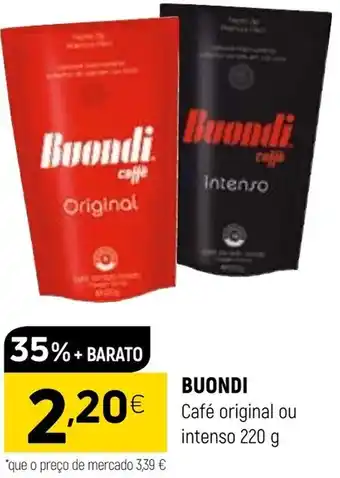 Coviran Buondi Café Original ou Intenso 220g promoção