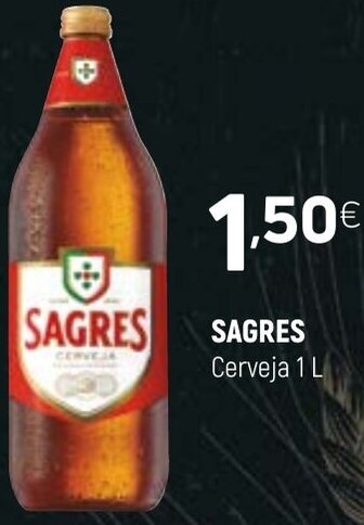 Coviran Sagres Cerveja 1L promoção