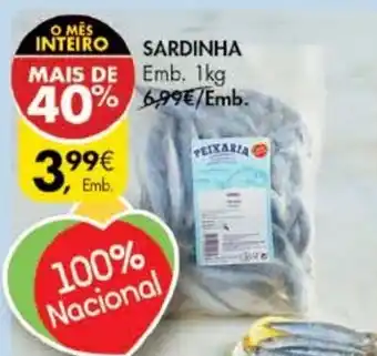 Pingo Doce Sardinha 1kg promoção