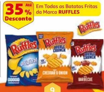 Auchan Batata frita ondulada ruffles promoção