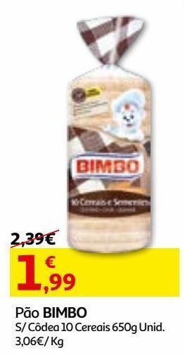 Auchan Pão bimbo promoção