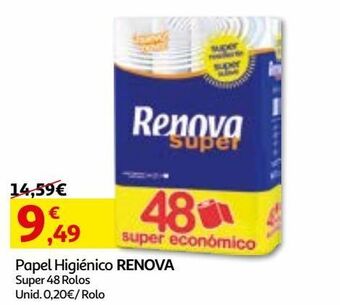 Auchan Papel higiénico renova super 48 r promoção