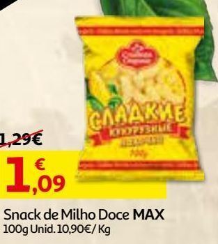 Auchan Snack max de milho doce 100 g promoção