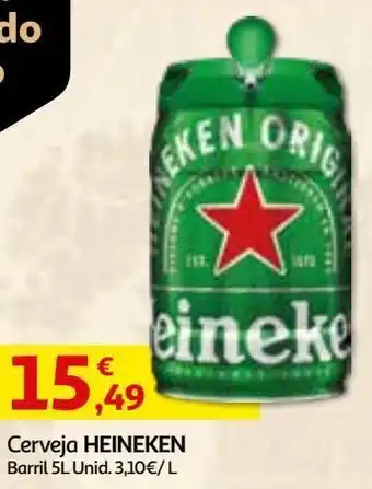 Auchan Cerveja heineken barril 5l promoção