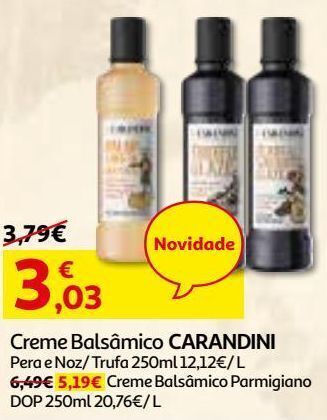 Auchan Creme balsâmico carandini promoção