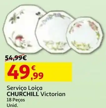 Auchan Serviço loiça churchill victorian 18 peças promoção