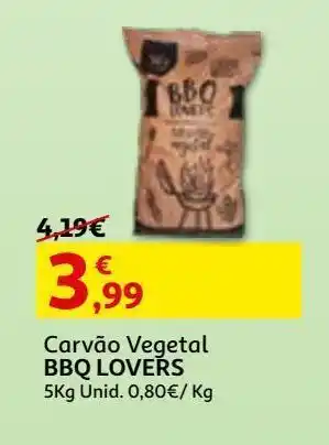 Auchan Carvão vegetal bbq lovers 5kgs promoção