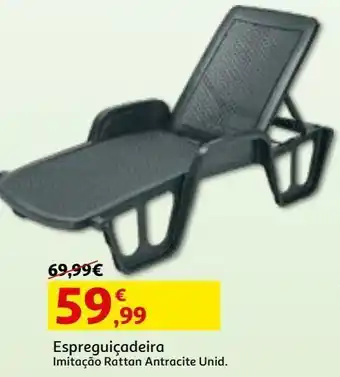 Auchan Espreguiçadeira imitação rattan antracite promoção