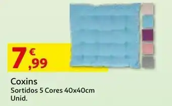 Auchan Coxins sortidos 5 cores 40x40cm promoção
