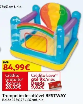 Auchan Trampolim insuflavel bestway balão promoção