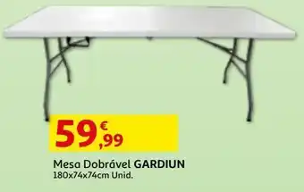 Auchan Mesa dobrável gardiun branco 180x74x74 cm promoção