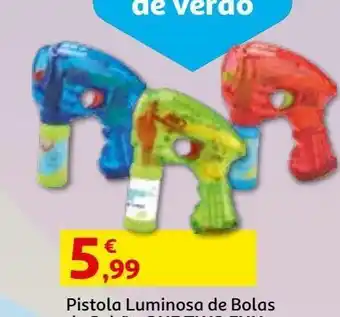 Auchan Pistola luminosa one two fun de bolas de sabão promoção