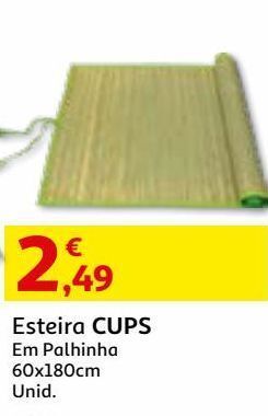 Auchan Esteira cups em palhinha 60x180cm promoção
