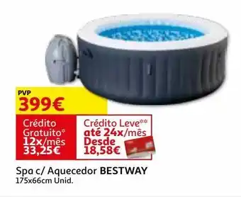 Auchan Spa c/aquecedor bestway 175x66cm promoção
