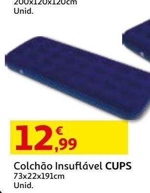 Auchan Colchão insuflável cups 73x22x191cm promoção