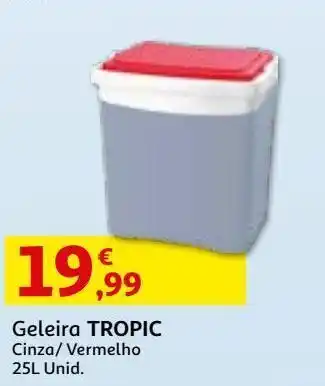 Auchan Geleira tropic cinza/vermelho 25l promoção
