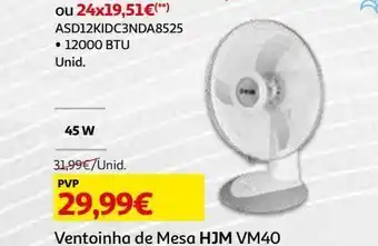 Auchan Ventoinha de mesa hjm:vm40 promoção