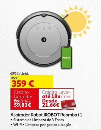 Auchan Aspirador robot irobot:roomba i1 promoção