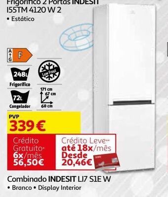 Auchan Combinado indesit:branco lowfrost li7 s1e w promoção