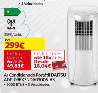 Ar condicionado daitsu:portátil adp-09fx 3nda03006-a3