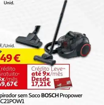 Auchan Aspirador sem saco bosch:propower preto bgc21pow1 promoção