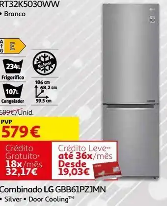 Auchan Combinado lg:silver gbb61pzjmn promoção