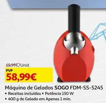 Auchan Máquina de gelados sogo fdm-ss-5245 promoção