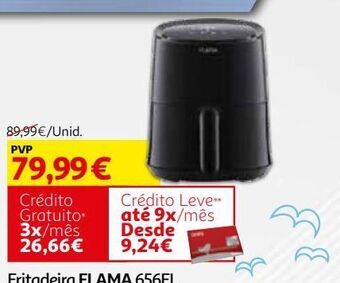 Fritadeira flama:preta 656fl