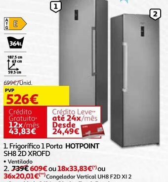 Auchan Frigorifico 1 porta hotpoint promoção