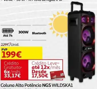 Auchan Coluna alta potência ngs wildska1 promoção