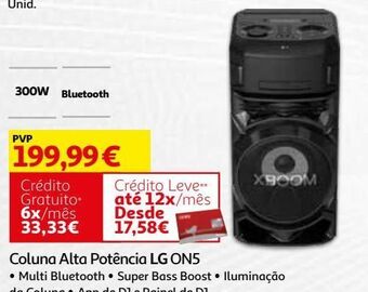 Auchan Coluna alta potência lg on5 promoção
