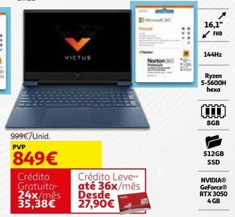 Auchan Portátil gaming hp promoção