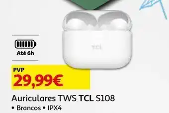 Auchan Auriculares tws tcl:branco s108 promoção