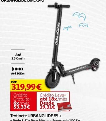Auchan Trotinete urbanglide: 85+ promoção