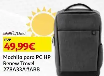 Auchan Mochila para pc hp:renew travel 2z8a3aa#abb promoção