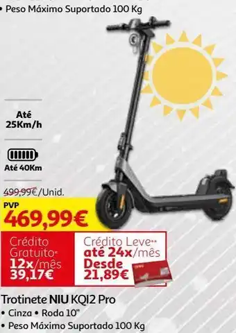 Auchan Trotinete niu:cinza kqi2 pro promoção